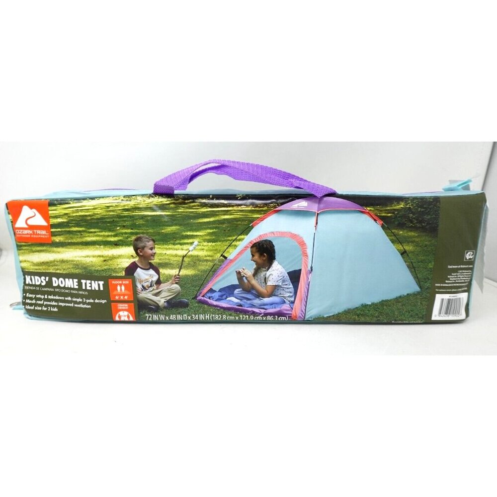 Ozark Trail, 6' x 4' x 34', 6lb Kid's Dome Tent, Ideal for 2 Kids